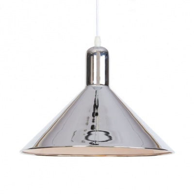 Contemporary Cone Pendant Lamp with Adjustable Cord 1 Light Chrome/Rose Gold Hanging Light for Bedroom