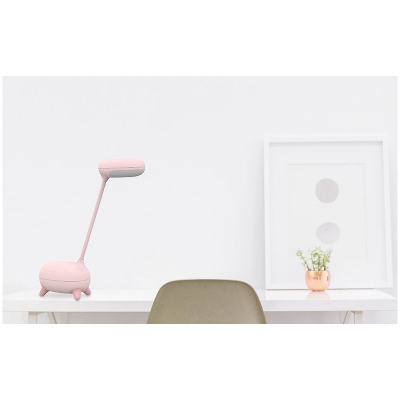 Touch Sensor Pink/White Study Light 1 Head Eye-Caring LED Desk Light with On-Off Switch for Bedroom