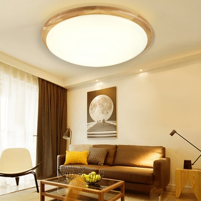 Domed Shade Flush Ceiling Light Simple Stylish Acrylic Ceiling Fixture in White for Bedroom