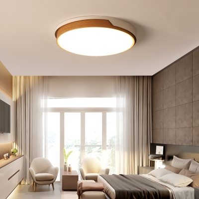 Acrylic Slim Panel Ceiling Mount Light Living Room Asian Style Flush Light in Warm/White