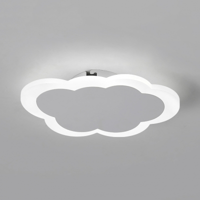 Cloud Shaped LED Ceiling Mount Light Contemporary Acrylic Ceiling Lamp in Warm/White for Study Room