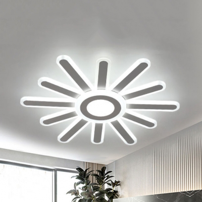 Eye-Caring LED Ceiling Mount Light Modern Acrylic Stepless Dimming/Warm/White Lighting for Dining Table