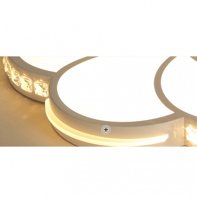 Eye-Caring Petal LED Ceiling Lamp Modern Acrylic Flush Light in Warm/White for Kid Bedroom