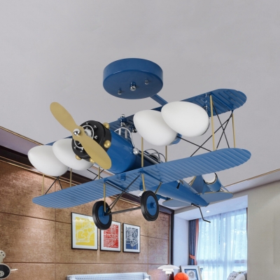 Metal Propeller Airplane Ceiling Lamp, Plane Ceiling Fan With Light