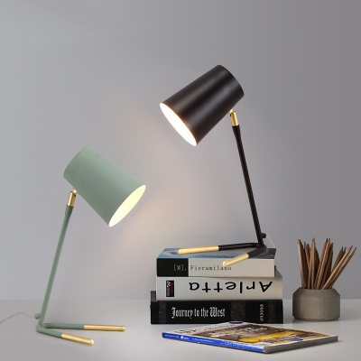 Simple Style Rotatable Tapered Desk Light 1 Head Macaron Colored LED Study Light for Study Room