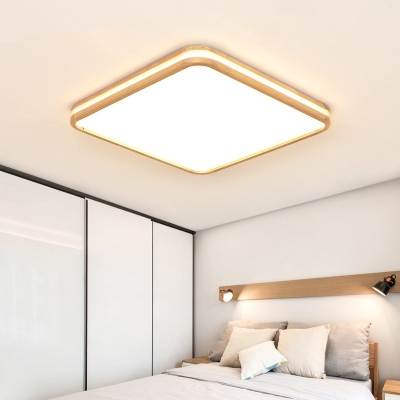 Contemporary Square Panel Ceiling Mount Light Acrylic LED Flush Light in Warm/White for Hotel