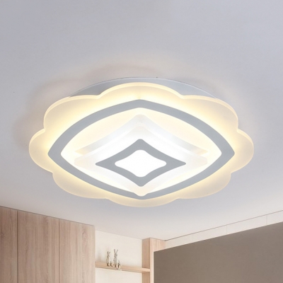Lovely Petal LED Ceiling Lamp Acrylic Warm/White Lighting Flush Mount Light for Child Bedroom