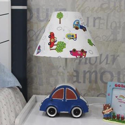 Resin Cartoon Car Desk Light 1 Light Creative Study Light in Blue/Red for Child Bedroom