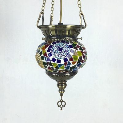 1/6 Pack Glass Orb Pendant Light 1 Head Moroccan Turkish Hanging Lamp for Dining Table(not Specified We will be Random Shipments)