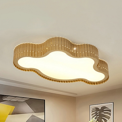 Living Room Scalloped Flush Mount Light Metal Creative Stepless Dimming/Third Gear/White Lighting Ceiling Lamp