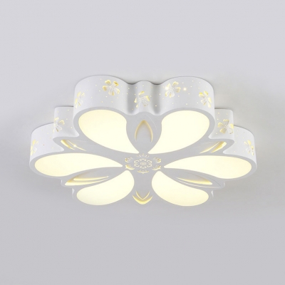 Lovely White LED Ceiling Mount Light Flower Acrylic Ceiling Lamp with White Lighting for Girl Bedroom
