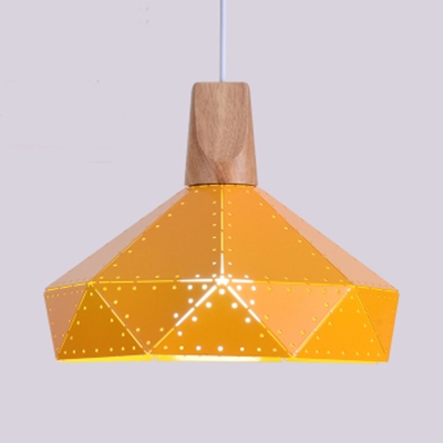 Macron Loft Candy Colored Hanging Light Diamond Shape Single Light Metal Pendant Light for Cloth Shop