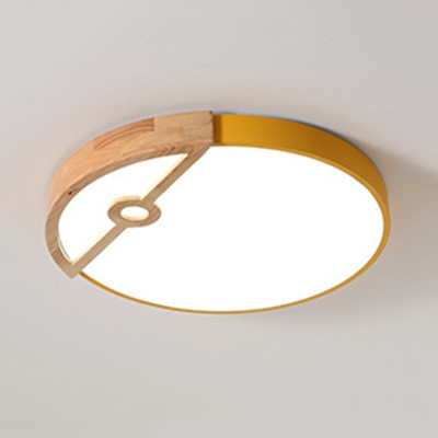 Modern Slim Panel Flush Mount Light Acrylic Macaron Colored LED Ceiling Light for Child Bedroom