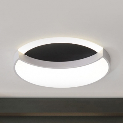 Nordic Style Moon LED Ceiling Fixture Acrylic Warm/White Lighting Flush Light for Study Room