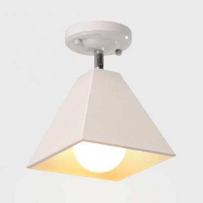 Rotatable Modern Style Flush Ceiling Light Craftsman 1 Light Metal Black/Gray/White Ceiling Fixture for Kitchen