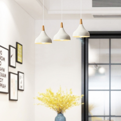 Contemporary Onion Shade Hanging Light Single Light Metal Candy Colored Ceiling Pendant for Foyer