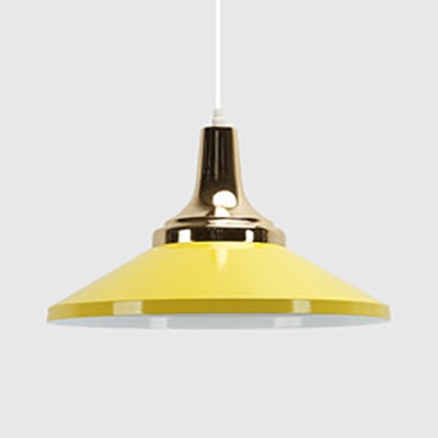 Kitchen Saucer Shade Pendant Lamp Metal 1 Light Nordic Style Macaron Colored Hanging Lamp