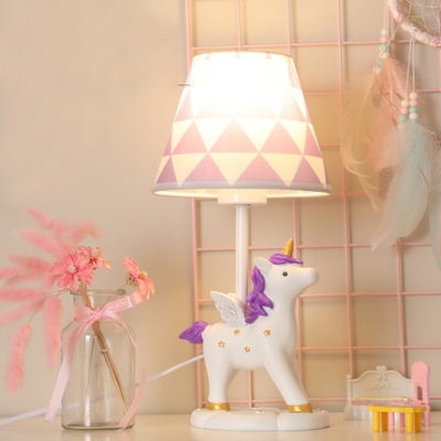 Lovely Cute LED Desk Light Unicorn 1 Light Resin Plug In Reading Light for Baby Bedroom