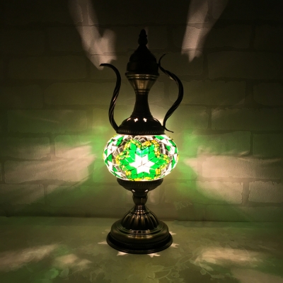 Metal Wine Pot Table Light Restaurant Hotel 1 Light Moroccan Turkish Table Lamp with 4 Design Choice