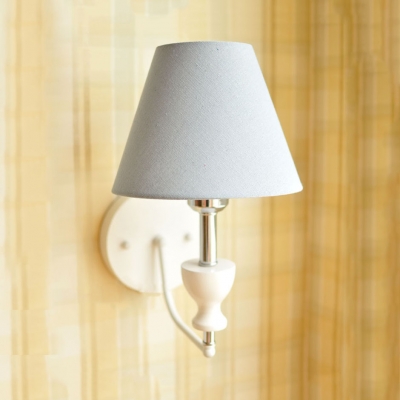 Study Room Tapered Shade Wall Light Fabric 1 Light Nordic Style Multi Color Choice Sconce Light
