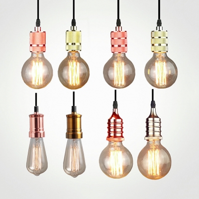 Simple Style Edison Bulb Hanging Light 1/6 Pack Single Light Glass Pendant Light for Restaurant