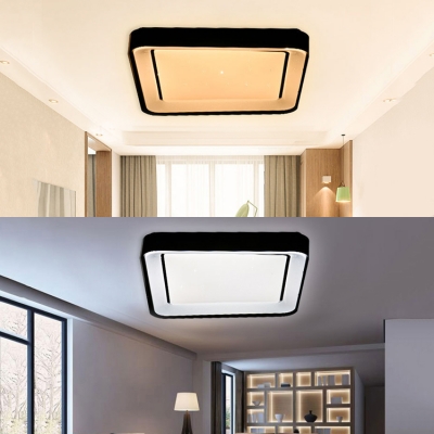 Acrylic Square Led Ceiling Lamp Hallway 36 42w Simple Style Flush