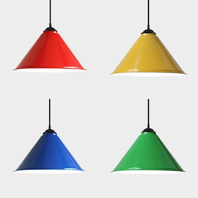Metal Conical Shade Pendant Lighting Factory Warehouse One Light Industrial Hanging Light
