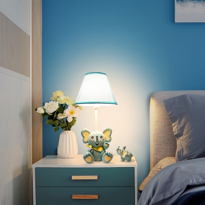 Lovely Toy Elephant Desk Light 1 Light Resin Reading Light in Blue/Pink for Boys Girls Bedroom