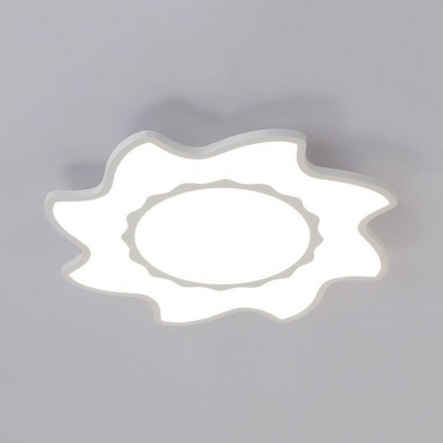 White Sun LED Ceiling Mount Light Contemporary Acrylic Flush Light in Warm/White for Living Room