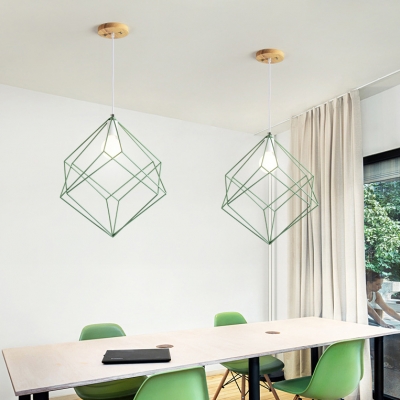 Esstisch Cube Cage Pendelleuchte Iron 1 Light Industrial Blau Grun Pink Weiss Hangeleuchte Beautifulhalo Com