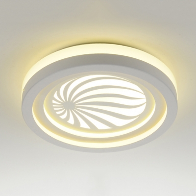 Slim Panel Flush Mount Light Modern Simple Acrylic Third Gear Color-Changing Ceiling Fixture for Bedroom