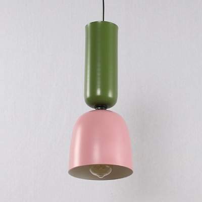 Multi-Colored Cone/Dome Hanging Lamp Nordic Metal Shade Drop Light for Dining Room