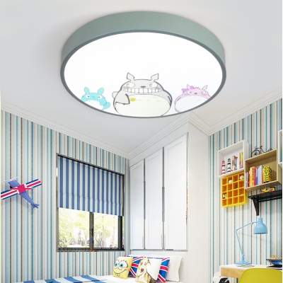 Kids Bedroom Round/Square Ceiling Mount Light Acrylic Animal Third Gear/White Lighting LED Ceiling Lamp