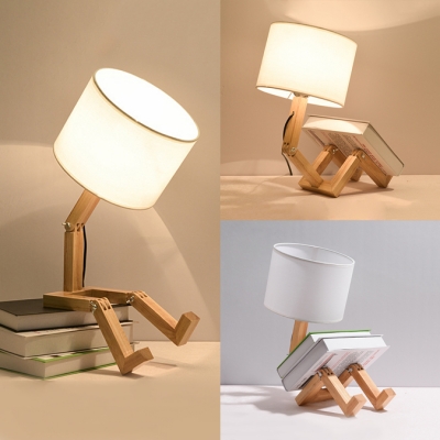 Modern Robot Table Lamp Distinctive Unique Adjustable DIY Book Night Light Bedside Lamp Home Decor