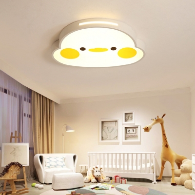 Modern Duck/Elephant/Piggy Flushmount Light Acrylic Third Gear/White Lighting Ceiling Light for Teen