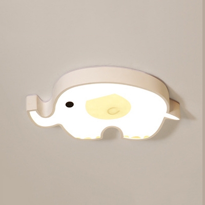 Modern Duck/Elephant/Piggy Flushmount Light Acrylic Third Gear/White Lighting Ceiling Light for Teen