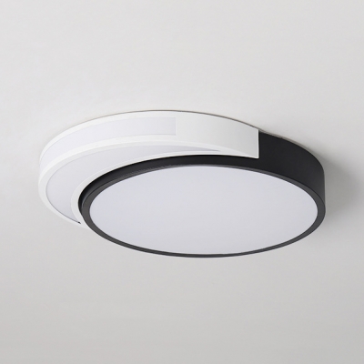 Acrylic Crescent&Moon Ceiling Mount Light Living Room Simple Style Stepless Dimming/Warm/White Flush Mount Light