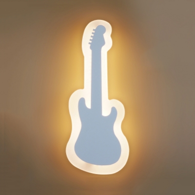 Lovely White LED Sconce Light Guitar/Piano Acrylic Sconce Light for Living Room Dining Room