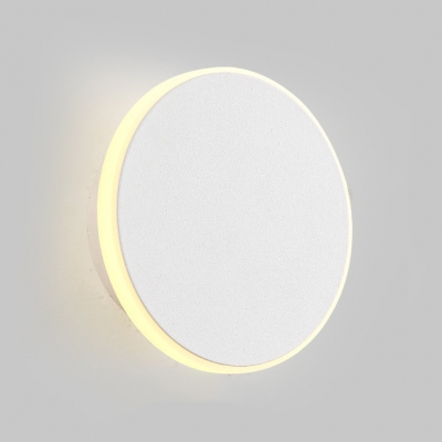 Black/White Eclipse Wall Sconce Light Modern Simple Metal LED Wall Light for Hallway Stairs