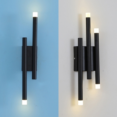 2 4 Head Linear Wall Light Modern Style Metal Sconce Lighting For
