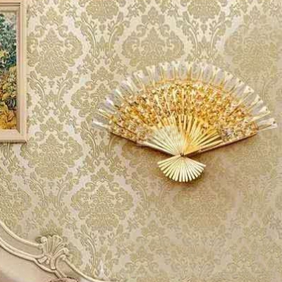 Metal Folding Fan Wall Light with Glittering Crystal Hotel Study Room Creative Sconce Light in Gold