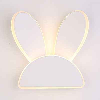 Modern Style Animal Horn Wall Light Acrylic LED Sconce Light in Warm/White for Child Bedroom