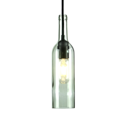 Creative Industrial Hanging Light Wine Bottle Shade 1 Bulb Pendant Light for Bar Restaurant