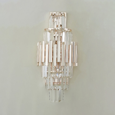 Modern Luxurious Wall Light Four Lights Glamorous Crystal Sconce Lamp for Living Room