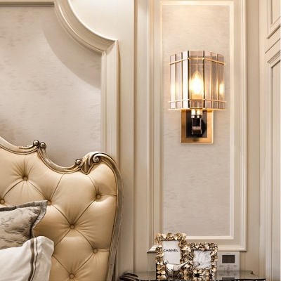 1 Light Candle Wall Light Contemporary Metal Sconce Light with Crystal Shade in Chrome for Restaurant