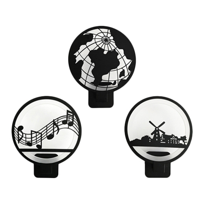 Metal Globe/Note/Windmill Wall Light Nordic Style Black LED Sconce Light with Warm Lighting for Boys Bedroom