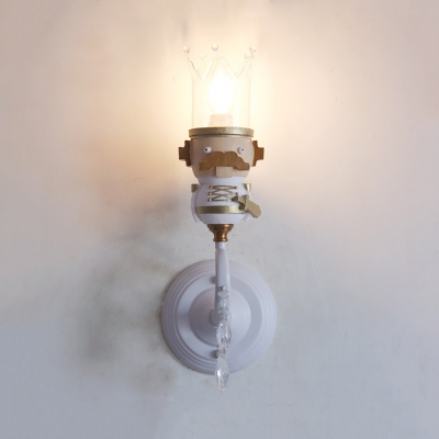 Cartoon White Finish Wall Light with Kingdom One Light Resin Sconce Light for Stair Corridor
