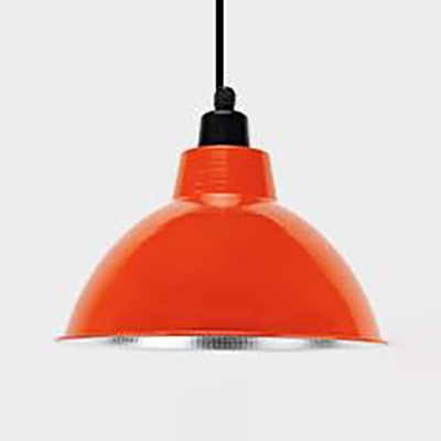 1 Light Domed Hanging Light with Adjustable Cord Simple Style Metal Pendant Light for Office