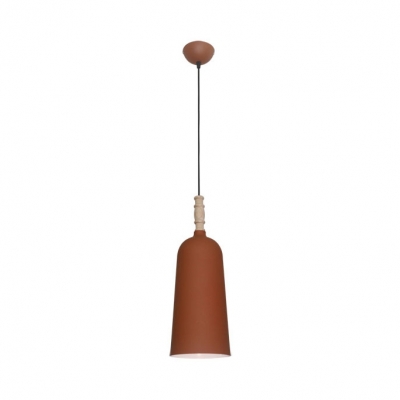 Candle Colored Bell Suspension Light One Bulb Nordic Stylish Metal Hanging Light for Shop Cafe