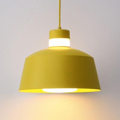 Macaron Tapered Shade Hanging Lamp Metal 1 Light Mini Pendant Lighting in Multi Colors